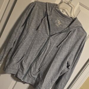 Just My Size Men's Zip Up Gray Sweater